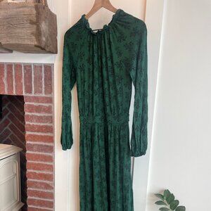 Boden Jersey Green Floral Dress